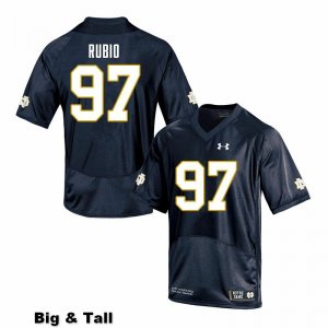 Notre Dame Fighting Irish Men's Gabe Rubio #97 Navy Under Armour Authentic Stitched Big & Tall College NCAA Football Jersey FDW5799WV